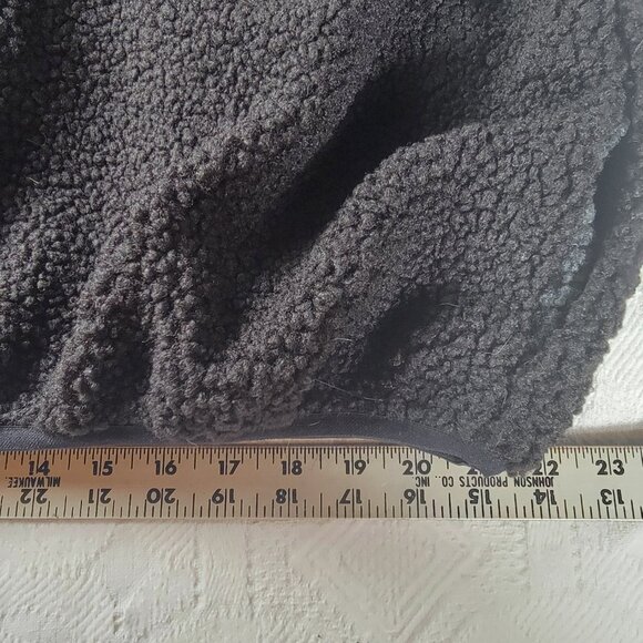 Reebok Core 10 Hoodie drop shoulder dolman half zip pockets sherpa grey blk 2XL - Picture 13 of 16